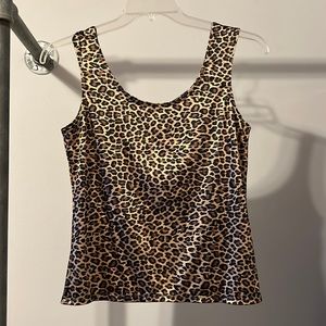 Silky Cheetah Print Tank Top in Size L
